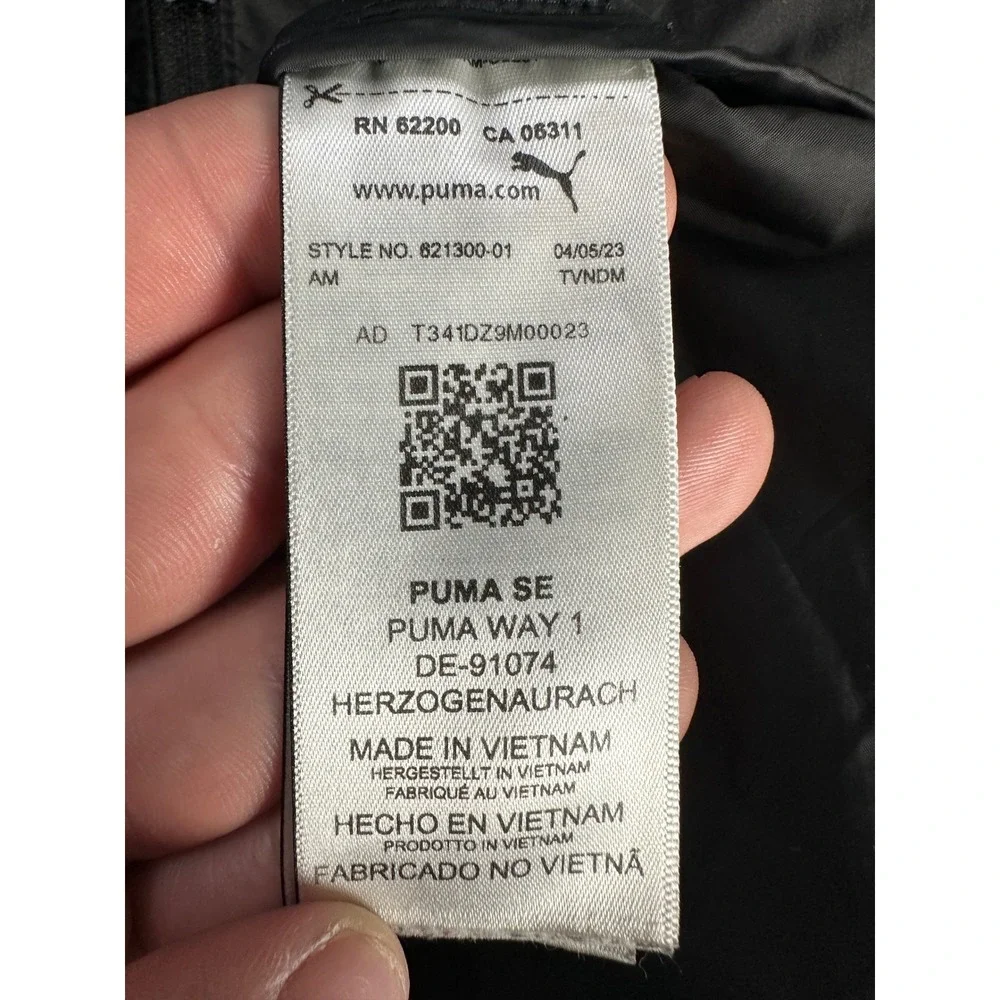 Puma BMW Motorsport Jacket Mens Large Black Padded Puffer‎ Formula 1 Essentials